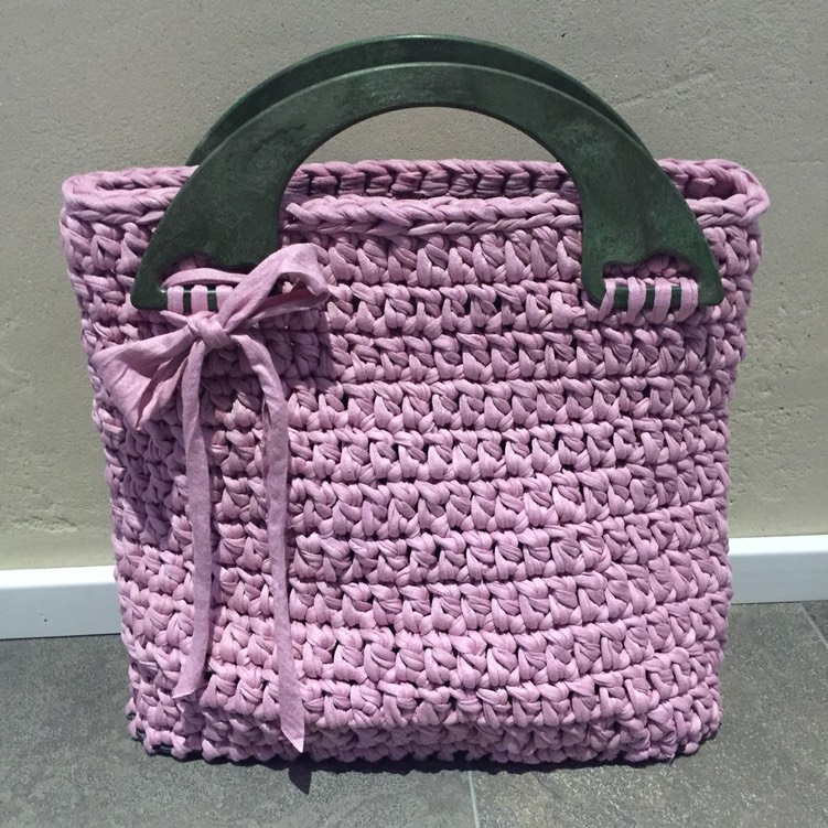 Häkeltasche rose